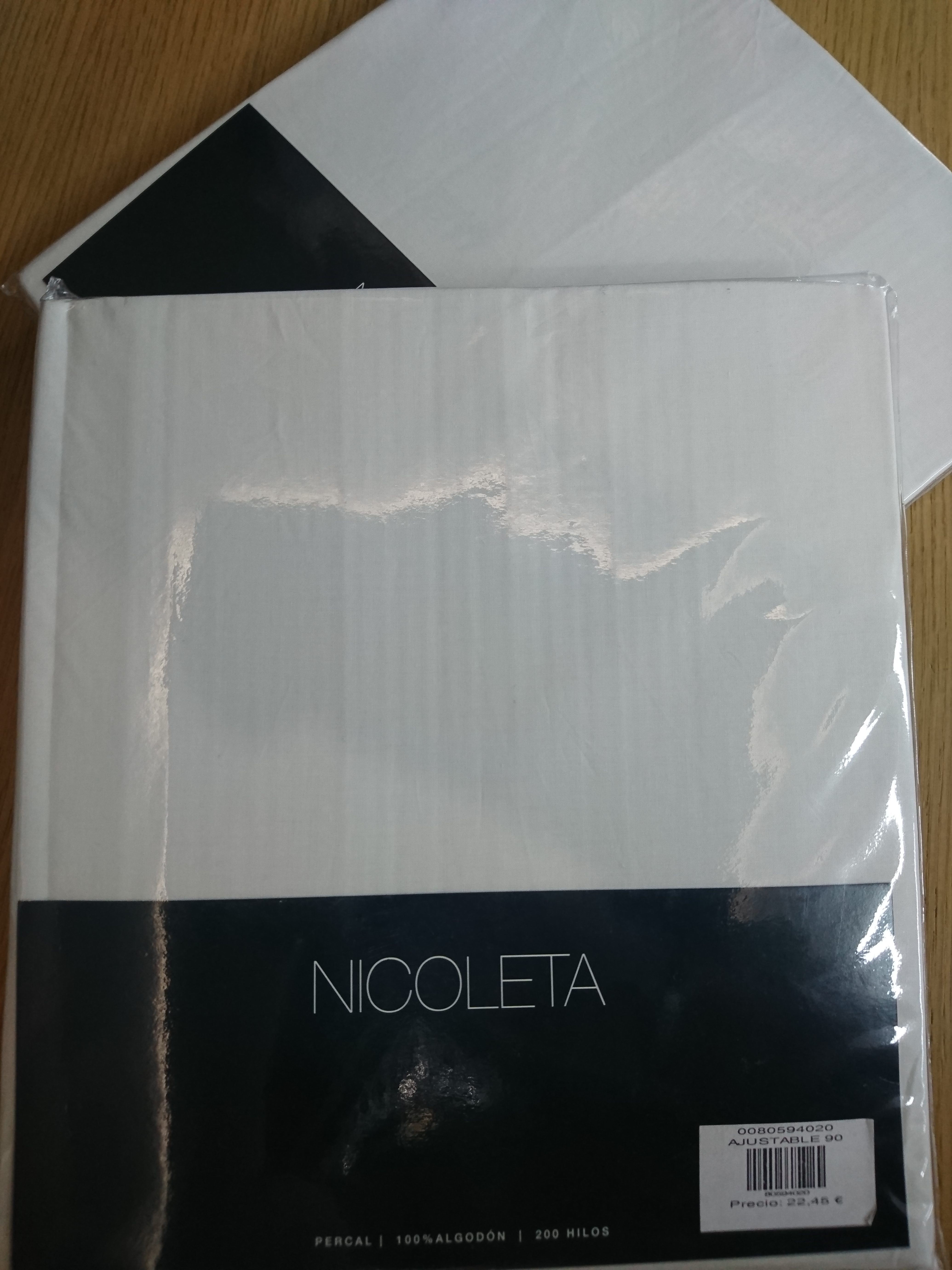 Sábana bajera 90 blanco Nicoleta