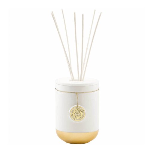 difusor de perfume con detalles dorados