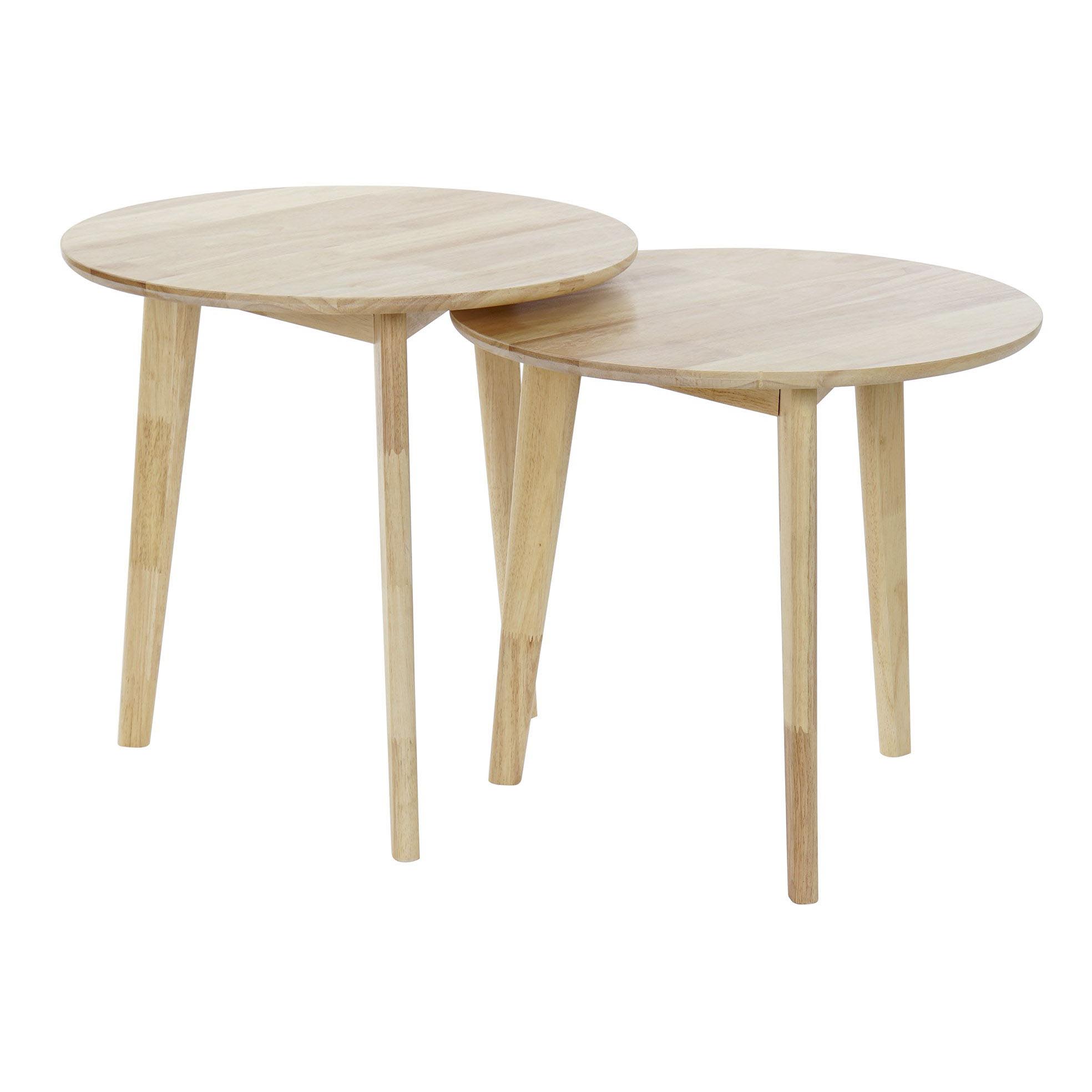 set de mesitas auxiliares de madera