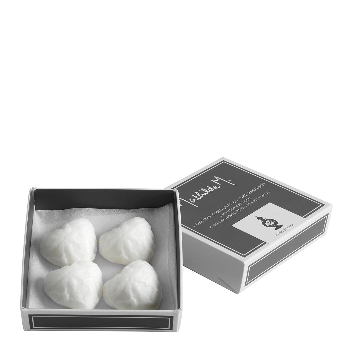 Caja de 4 decoraciones de cera perfumada  - Rose Elixir