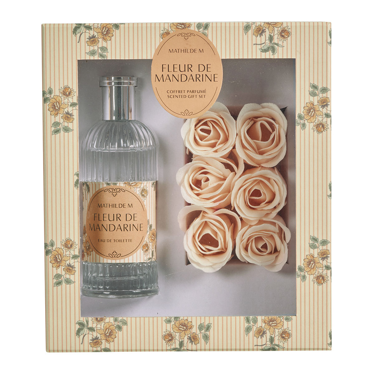 Set de colonia y rosas de jabón - Fleur de mandarine