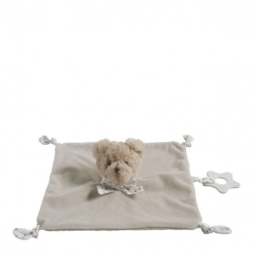 Osito de peluche beige con mordedor - Imagen 2